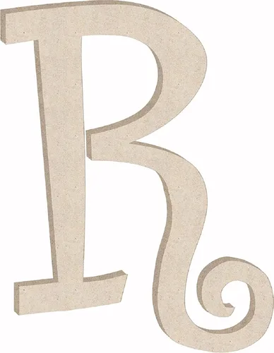Miniatura 23 de Letras de madera de 8 pulgadas y fuente Curlz Girl, sin terminar MDF alfabeto ABC recortado, letras iniciales monograma pintables