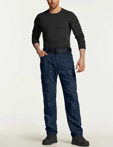 Miniatura 4 de CQR Pantalones tácticos para hombre, resistentes al agua, pantalones cargo Ripstop, ligeros EDC trabajo, senderismo, ropa para exteriores