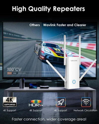 Miniatura 3 de WAVLINK Extensor WiFi 6 AX3000 - Extensor de Internet Amplificador WiFi con 5 Antenas de Alta Ganancia y Beamforming, Cobertura de Banda Dual