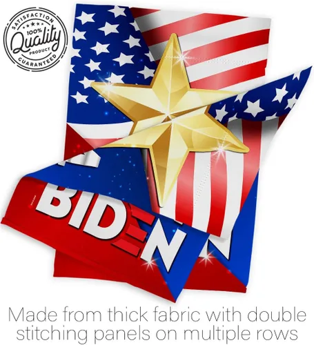 Miniatura 7 de Biden Harris bandera de jardín con bandera de voto, soporte de pared para el presidente patriótico demócrata republicano de la fiesta de té