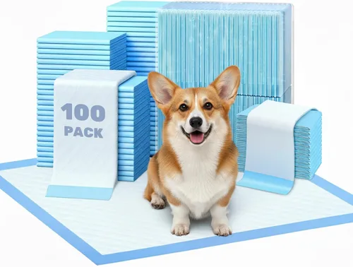 Miniatura 15 de FluffyDream Almohadilla de Entrenamiento Impermeable Súper Absorbente para Perros y Cachorros, Almohadilla para Mascotas para Entrenar en Casa, Azul