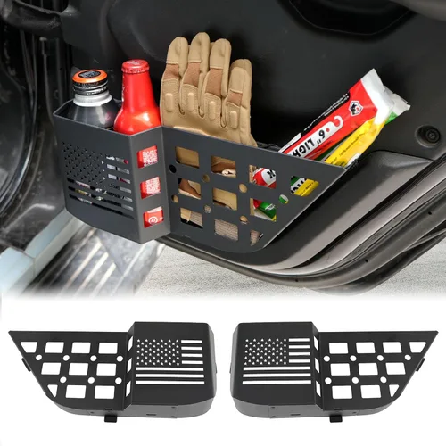 Miniatura 8 de MAIKER Caja de Almacenamiento de Metal para Puerta Trasera Compatible con Jeep Wrangler JL JLU 4XE 2018-2025 y Gladiator JT 2020-2025, Caja