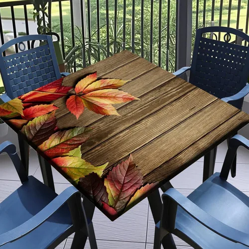 Miniatura 27 de Round Fitted Tablecloth with Elastic Outdoor Table Cover Round Elastic Tablecloths for Tables Waterproof Wipeable Table Cloths for