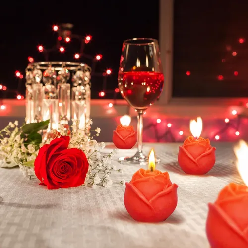 Miniatura 5 de Paquete de 2 moldes de velas de rosas, juego de moldes de silicona de flores 3D grandes y pequeñas para hacer velas, resina epoxi fundida a mano, 2