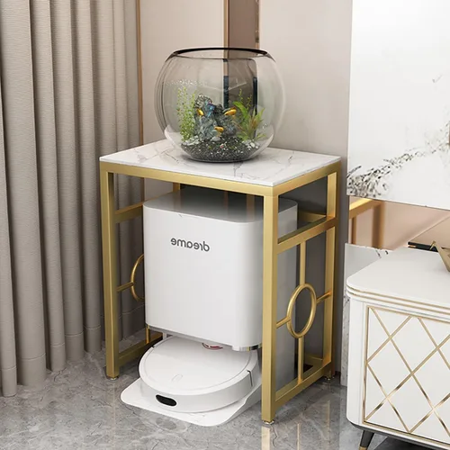 Miniatura 4 de Gabinete de soporte para aspiradora robot, estante de almacenamiento para robot de barrido, estante para aspiradora de robot, mesas auxiliares