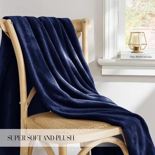 Miniatura 2 de RYB HOME Ropa de Cama Manta de Franela Tamaño Throw Todas las Estaciones Manta Ligera de Microfibra Suave que Ajusta Cubierta de Cama Colcha Crema