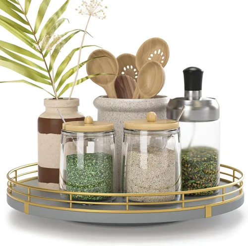 Miniatura 29 de Bandeja de baño de madera de roble de 12 pulgadas para mostrador, bandeja de tocador para perfume, loción, velas, maquillaje, joyería, fregadero