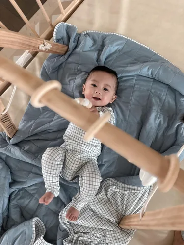 Miniatura 51 de GUNAMUNA Pijama unisex convertible ultrasuave para bebé, mameluco con cremallera para pañales, recién nacido a 24 meses