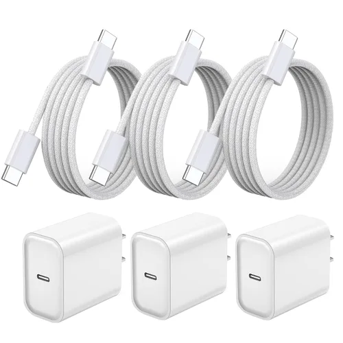 Miniatura 11 de Cargador rápido para iPhone 17/16/15, carga rápida extra larga de 10 pies, paquete de 3 bloques USB-C a USB C, cable de carga rápida para iPhone