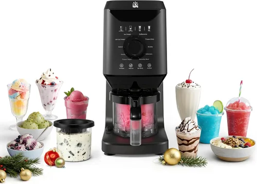 Máquina para hacer helados 12 en 1 – 11 programas preestablecidos y autolimpiante, fabricante de yogur congelado para gelato, granizados, batidos,