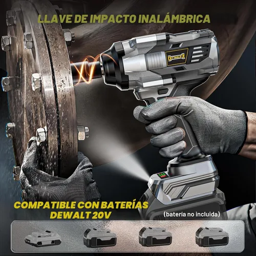 Miniatura 4 de DIYtoolifz Llave de Impacto Inalámbrica de 1/2 Pulgada Compatible con Batería DeWalt de 20V, 1000 Ft-lbs (1360 N.m) Controlador de Impacto de Alto