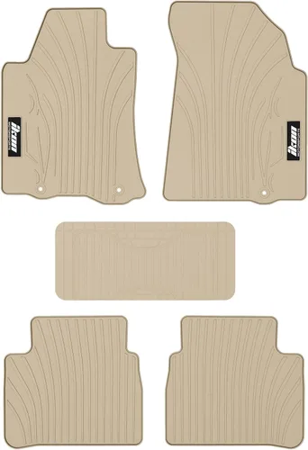 Miniatura 9 de IKON MOTORSPORTS, Alfombrillas Compatibles con Nissan Altima Sedan 4 Puertas 2013-2018, Revestimiento de Piso de Nylon Beige de Fábrica para Frente