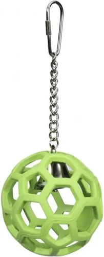 JW Pet Company Activitoys Hol-ee - Juguete de loro con rodillo, 4 pulgadas de diámetro (los colores varían)