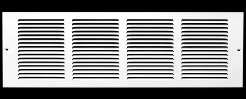 Miniatura 85 de HVAC Premium 30' x 10' [Abertura de conducto] Rejilla de aire de retorno de acero estampado plano - Pared lateral y techo - Cubierta de conducto