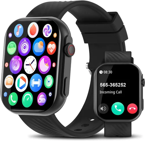 PJYUBVOR Reloj Inteligente para Hombres y Mujeres (Contestar/Hacer Llamadas), Rastreador de Fitness de 2.0" con Más de 100 Modos Deportivos, Monitor