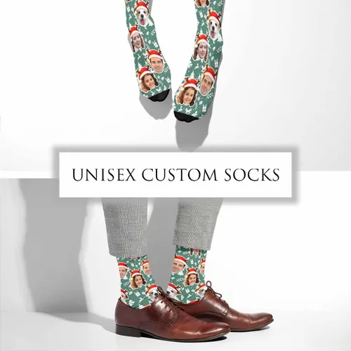Miniatura 51 de Artsadd Calcetines personalizados para mujeres y hombres, amantes de los perros y gatos, regalos divertidos unisex personalizados