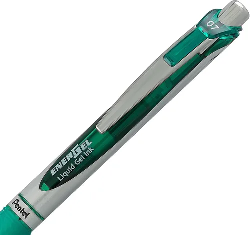 Miniatura 6 de Pentel Energel - Bolígrafos de tinta de gel líquido de 0.028 in, paquete de 5 bolígrafos RTX de lujo verdes con 3 recambios