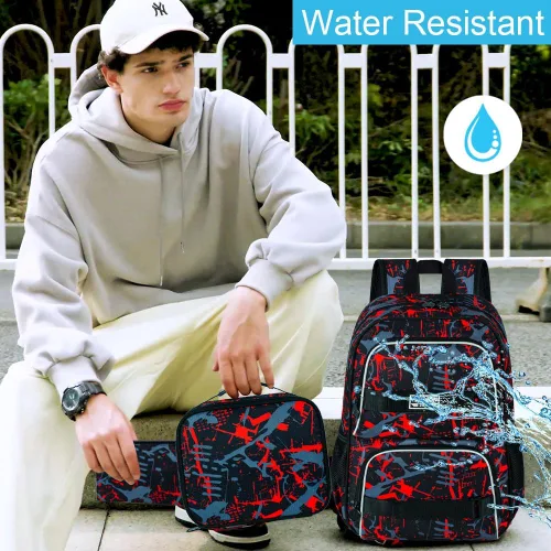 Miniatura 14 de Mochila para laptop, 16 pulgadas, bolsa escolar y bolsa de almuerzo, mochilas resistentes al agua para adolescentes, niñas, mujeres, estudiantes