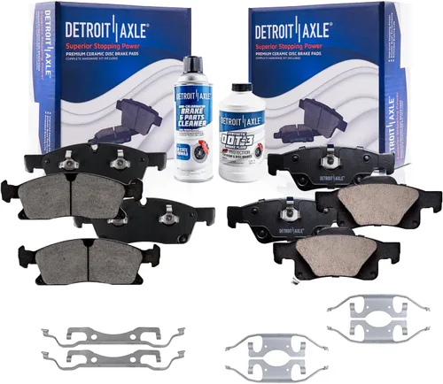 Miniatura 38 de Detroit Axle - Pastillas de Freno Delantero Izquierdo Reemplazo de Pinza de Disco para Dodge Ram 1500 Dakota Mitsubishi Raider - Juego de 3 piezas