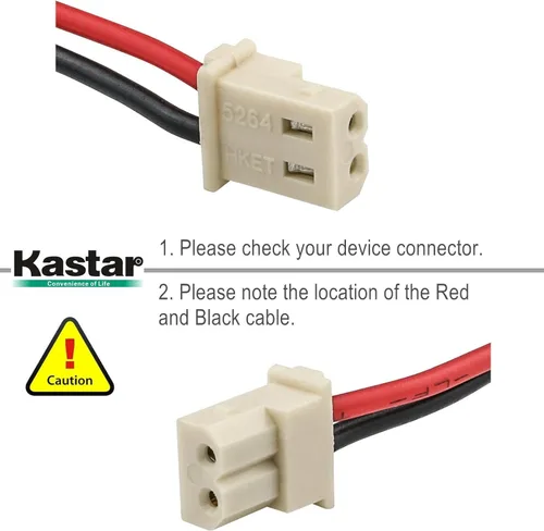 Miniatura 4 de Kastar Paquete de 1 batería de repuesto para Vtech BT162342 BT262342 BT266342 BT183342 BT283342 2SN-AAA40H-S-X2 batería y V-tech SN6107 SN1196
