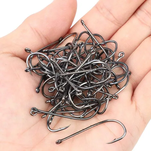 Miniatura 7 de DONQL Ganchos para cebo, 600 ganchos de pesca de doble púas 3#-12#, kit de anzuelos de pesca con mosca, accesorios de pesca con mosca, ganchos