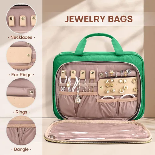 Miniatura 10 de Neceser de viaje con organizador de joyas, Beige