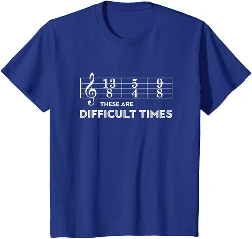 Miniatura 39 de Musician - Camiseta con texto en inglés "These are Difficult Times", talla S