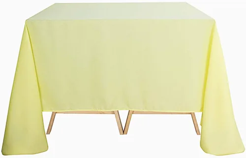 Miniatura 6 de Mantel cuadrado de poliéster verde manzana de 90 x 90 pulgadas