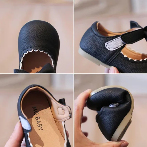Miniatura 3 de Peyarlie Zapatos de vestir para niña pequeña, Mary Jane bailarina, zapatos planos para fiesta, escuela, con lazo, boda, princesa