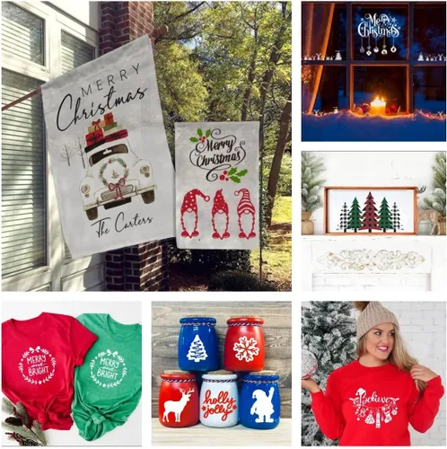 Miniatura 4 de DGAG - Plantillas de pantalla de seda autoadhesivas de Navidad, plantillas de serigrafía Hope Love Peace para manualidades, plantillas de pasta
