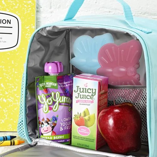 Miniatura 4 de Fit & Fresh Cool Coolers - bolsas de hielo delgadas para loncheras, bolsas y hieleras, formas acuáticas para niños Mariposa (4 unidades)