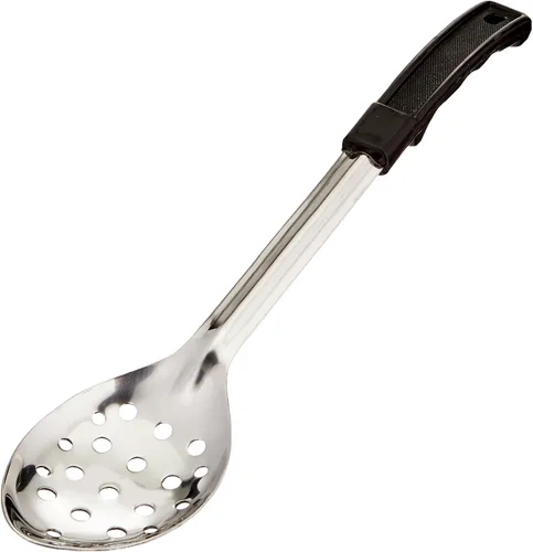 Miniatura 4 de Winco Cuchara de acero inoxidable para embarnizar con mango de plástico con gancho de parada, ranurada, 15