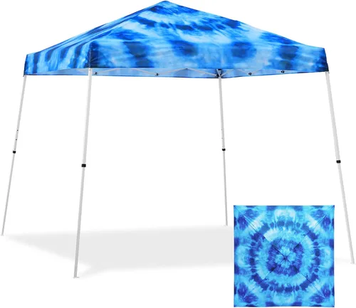 Miniatura 20 de Eagle Peak - Pérgola plegable (10.0 x 10.0 pies), patas inclinadas, de tela, para exteriores, fácil de montar, Negro