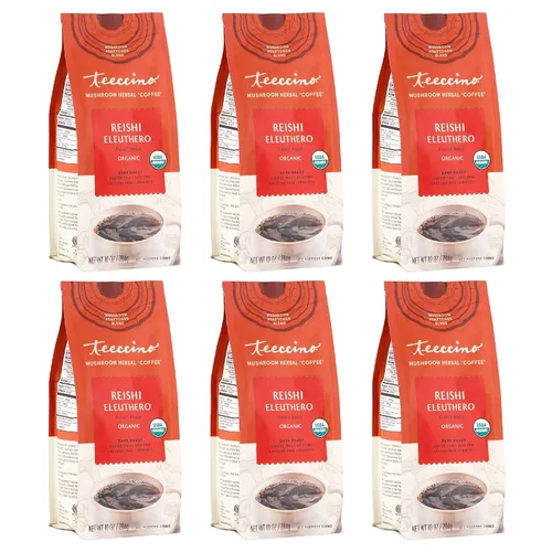 Miniatura 22 de Teeccino Lion’s Mane Rhodiola Café alternativo de setas adaptogénicas - Rosa - Café de setas herbal con sabor a mane de león y rhodiola, tostado