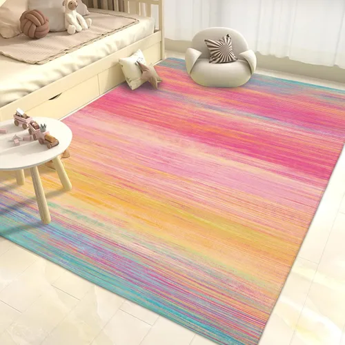 Miniatura 23 de USTIDE Butterflys Alfombra para Niños 5X7/55"x78" Alfombra de Área Lavable a Máquina para Dormitorio de Niñas Alfombra Suave para Sala de Estar Sala