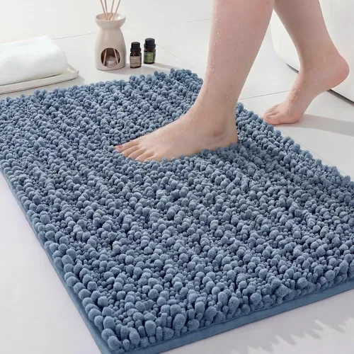 Miniatura 11 de Disolla Alfombra de baño pequeña, antideslizante, lavable, color beige, 17 x 24 pulgadas, súper absorbente, suave, alfombra de baño de felpilla