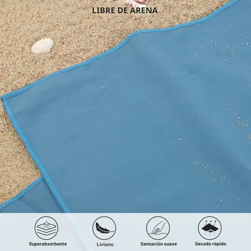 Miniatura 5 de Toalla de microfibra Rainleaf perfecta para viajes y gimnasio y camping. Secado rápido - Super absorbente - Ultra compacta - Liviana. Adecuada