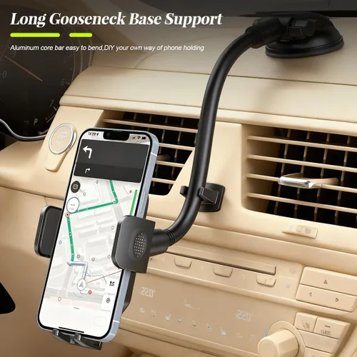 Miniatura 6 de Soporte para teléfono de automóvil, cuello de cisne para salpicadero de vehículo, parabrisas, ventilación de aire, soporte para teléfonos