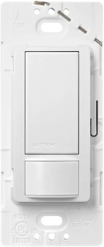 Miniatura 23 de Lutron Maestro Interruptor de luz con sensor de movimiento para interiores para baño, garaje, lavandería, cualquier bombilla, sensor de ocupación