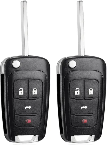 Miniatura 2 de Llavero de coche con tapa para Chevy: 2 piezas de control remoto de entrada sin llave para Chevy Cruze Camaro Equinox Impala Malibu Sonic, Buick