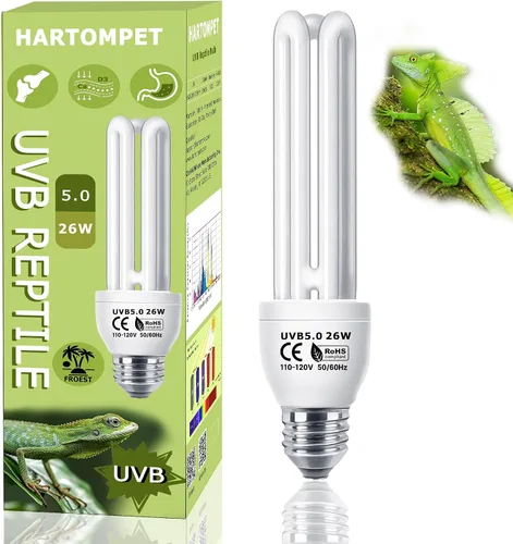 Miniatura 11 de Lámpara lineal UVA/UVB 10.0, 26W - Iluminación de hábitat del desierto, lámpara compacta de terrario, bombilla UVB para dragón barbudo, lagarto, 1