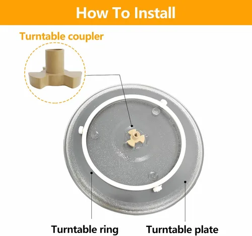Miniatura 6 de 2 acopladores de placa giratoria para microondas, piezas de repuesto para horno de microondas, soporte de guía de rodillo, accesorios para plato