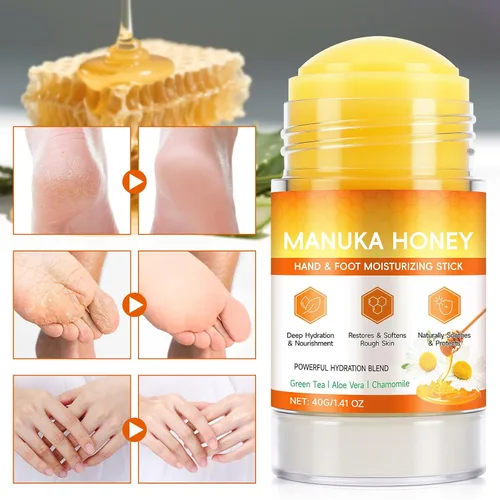 Miniatura 4 de Manuka - Bálsamo para tratamiento de talón agrietado con miel, reparación de pies secos y agrietados para hidratación e hidratación intensa