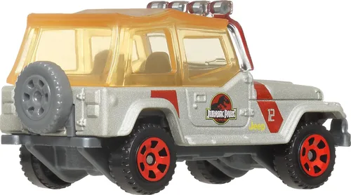 Miniatura 3 de Matchbox Jurassic World - Coches de juguete, camiones y dinosaurios, paquete de 5 con 4 vehículos de juguete fundidos a escala 1:64 y 1 dinosaurio