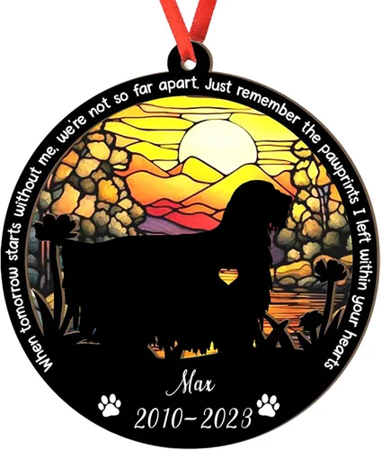 Miniatura 25 de Adorno personalizado para atrapasoles de sabueso afgano, adorno de Navidad de sabueso afgano – Regalo para perro amante, sabueso afgano