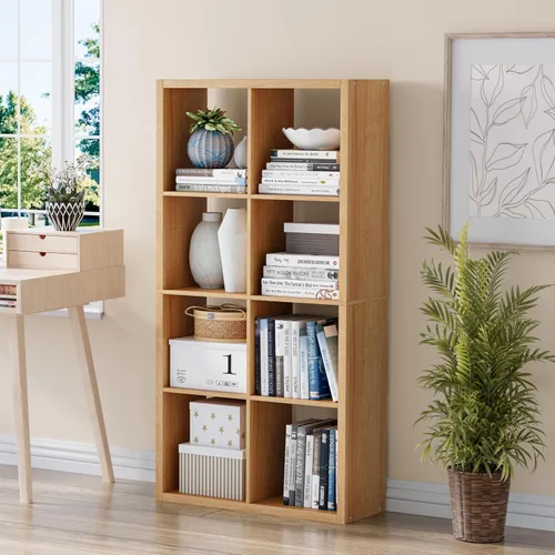 Miniatura 18 de VDNEND Organizador de Almacenamiento en Cubos Estantería, Estante Cúbico Decorativo de 11 pulgadas con Respaldo Abierto y Borde Engrosado, Marrón