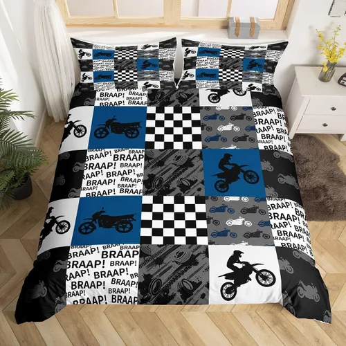 Miniatura 61 de Juego de funda de edredón para niños con diseño de gato lindo, tamaño individual, juego de ropa de cama con hojas de flores, luna, noche y cielo