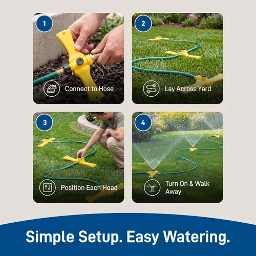 Miniatura 7 de Orbit - Sistema de riego de césped Port-a-Rain, kit automático de agua para plantas y jardín, 58092N, Verde