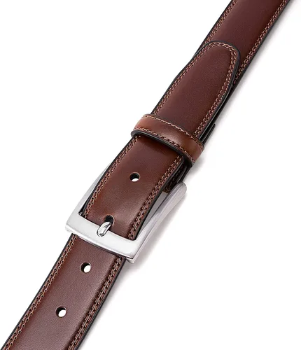 Miniatura 3 de MILORDE Cinturón de vestir de cuero genuino para hombre, hecho a mano, 100% cuero de vaca, diseños clásicos y modernos para trabajo, negocios y uso