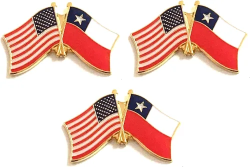 Miniatura 23 de 3 Pines de solapa con banderas de Estados Unidos y países internacionales, paquete de 3 pines dobles con diseño de banderas de Estados Unidos